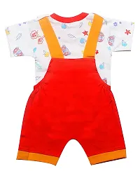 INFANT Cotton Dungaree For Baby Boys  Girls Red,Blue (PACK OF 2)-thumb1