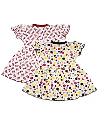 INFANT Baby Girls Half Sleve Knee Lenghth Frock Dress-thumb1