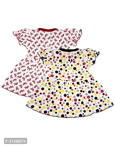 INFANT Baby Girls Half Sleve Knee Lenghth Frock Dress-thumb2