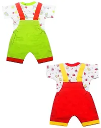 INFANT Cotton Dungaree for Baby Boys  Girls_Pack of 2 (Multicolor 11, 9-12 Months)-thumb1