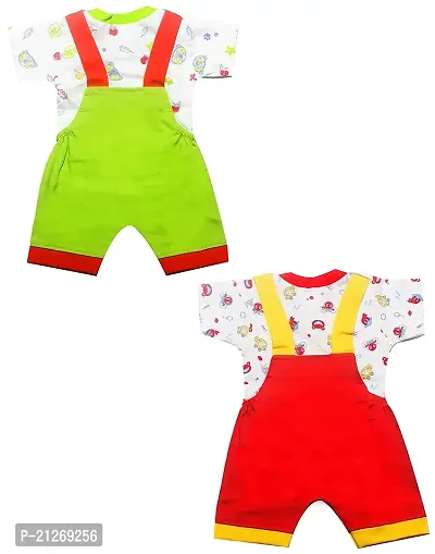 INFANT Cotton Dungaree for Baby Boys  Girls_Pack of 2 (Multicolor 11, 9-12 Months)-thumb2