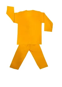 INFANT Cotton Full sleeve Stylish TShirt  Pant for Baby Boys  Baby Girls Casual Dress.(Orange)-thumb1