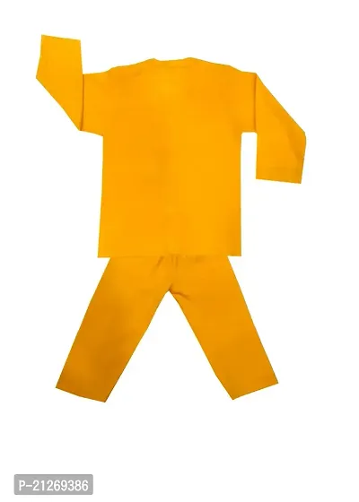 INFANT Cotton Full sleeve Stylish TShirt  Pant for Baby Boys  Baby Girls Casual Dress.(Orange)-thumb2