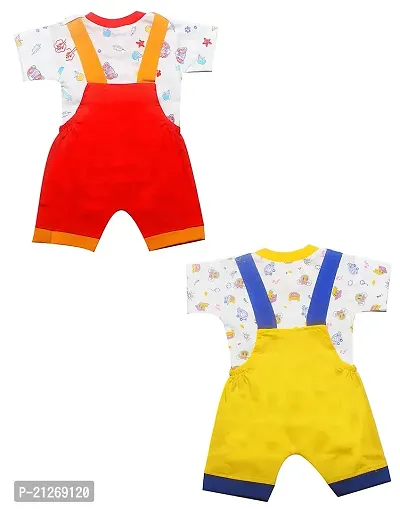 INFANT Cotton Dungaree for Baby Boys  Girls_Pack of 2 (Multicolor 7, 3-6 Months)-thumb2