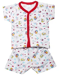 INFANT Cotton Half Sleeve Stylish Top  Half Pant (Multicolor; 6-12 Months)-thumb3