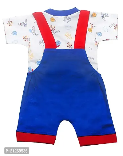 INFANT Cotton Dungaree For Baby Boys  Girls.(Red)-thumb2