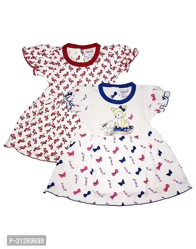 INFANT Baby Girls Half Sleve Knee Lenghth Frock Dress