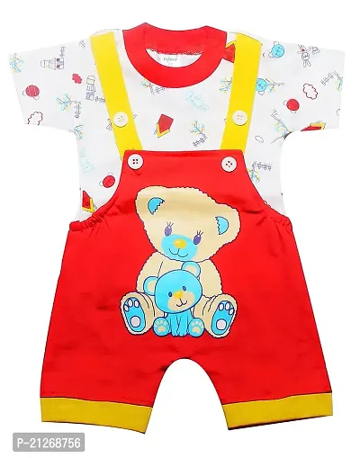 INFANT Cotton Dungaree for Baby Boys  Girls (Pack of 2) (Multicolor 1, 6-9 Months)-thumb3