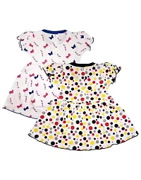 INFANT Baby Girls Half Sleve Knee Lenghth Frock Dress-thumb1