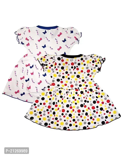 INFANT Baby Girls Half Sleve Knee Lenghth Frock Dress-thumb2