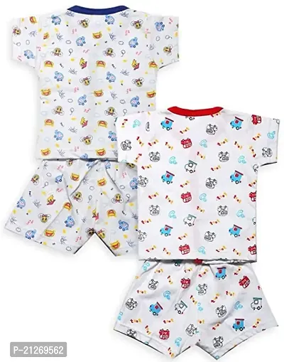 INFANT Cotton Half sleeve Stylish Top  Half Pant (Pack of 2)-thumb2