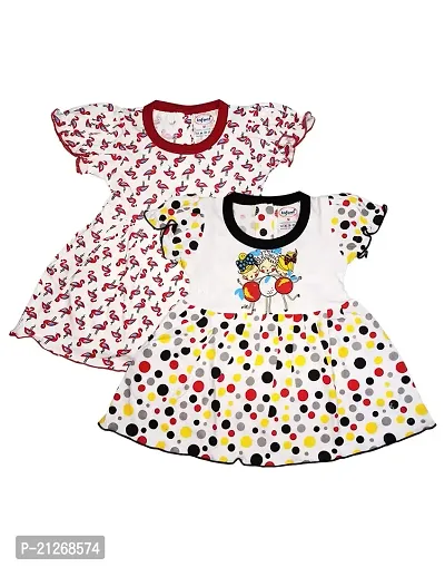 INFANT Baby Girls Half Sleve Knee Lenghth Frock Dress-thumb0