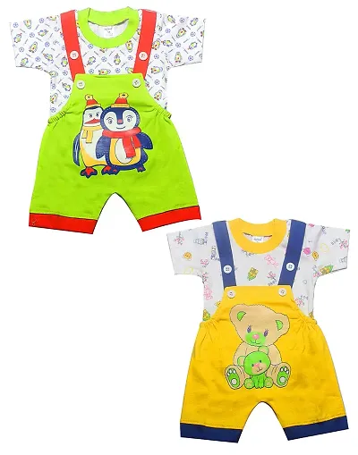 INFANT Cotton Dungaree For Baby Boys & Girls (PACK OF 2)