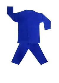 INFANT Cotton Full sleeve Stylish Tshirt  Pant for Baby Boys  Baby Girls Casual Dress.(Blue)-thumb1