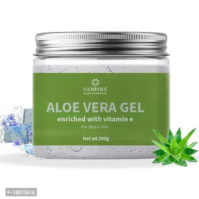 Organic Aloe Vera Pure Gel For Face And Hair, With Vitamin E, 200 GM-thumb0