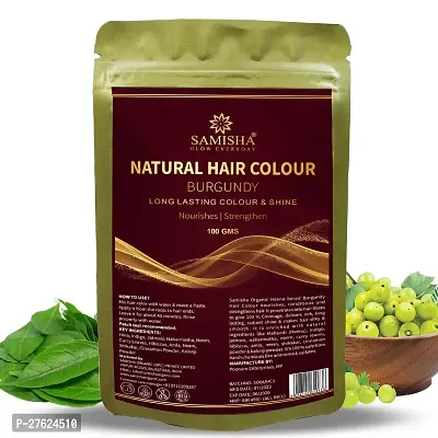 SAMISHA Set of 2 Natural Hair Color For Long Lasting Color  Shine 100g Each - Burgundy-thumb3