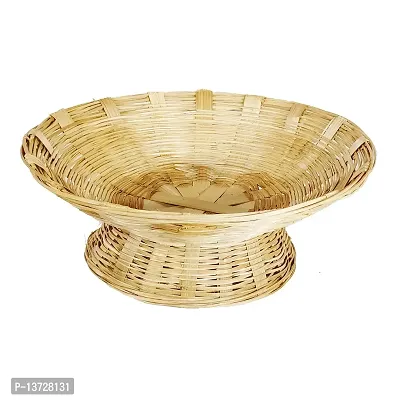 MM WILL CARE - WE WILL CARE YOUR PRODUCTS 11 Inch Bamboo Fruit  Vegetable Basket (Beige)....Bowl