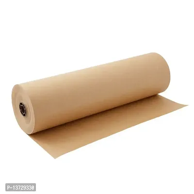 MM WILL CARE - WE WILL CARE YOUR PRODUCTS 32 inch kraft liner paper roll -Pack of 5 metre (brown )-thumb0