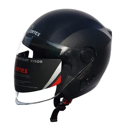 ISI Certified. Open Face Helmet ABS material Best for safety and scratch resistance visor.