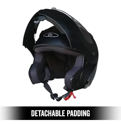 Flip - Up Full Face Branded Unbreakable Helmet(Detachable and Washable Padding)