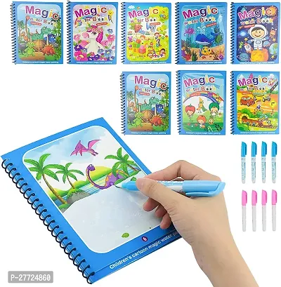 Kids Reusable Water Color Book With Pen (1 Book  1 Pen), Best Birthday Gift For Toddlers  (Spiral, Magic Color Book)-thumb2