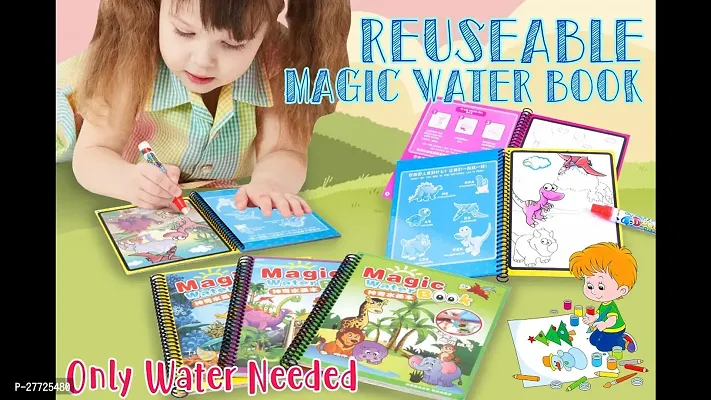 Magic Water Book Quick Dry Book Water Coloring Book With Magic Pen Painting Book  (onlinecollections1, onlinecollections1)-thumb2