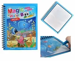 Magic Water Colouring Books Unlimited Fun With Drawing Reusable Water Reveal Activity Pad And Chunky Size Water Pen Ideal For Hours Of Creative Play, Pack Of 6 Magic Books  (Paperback, GSM MART)-thumb3