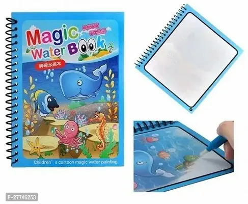 Magic Water Colouring Books Unlimited Fun With Drawing Reusable Water Reveal Activity Pad And Chunky Size Water Pen Ideal For Hours Of Creative Play, Pack Of 6 Magic Books  (Paperback, GSM MART)-thumb4