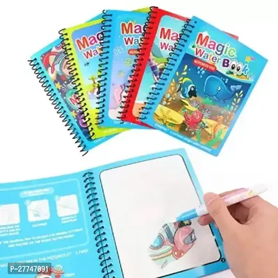 Dry Book Water Coloring Book Doodle with Magic Pen Painting Board for Kids Children Education Pack of 1-thumb3