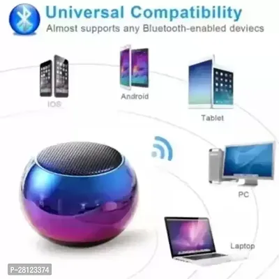 Bluetooth Mini Speaker Dynamic Metal with Google, Alexa  Siri Assistant Smart Speaker  (Multicolor)-thumb2