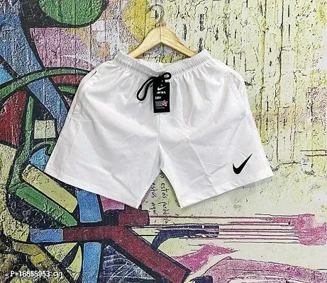 NS lycra  white shorts for men-thumb0