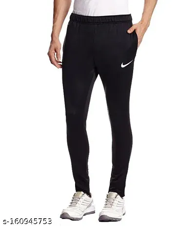 Classic Polyester Blend Solid Joggers For Men