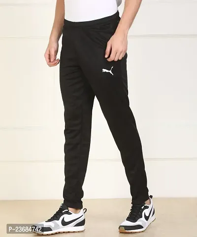 Trendy  Black  sports trackpants for men-thumb0