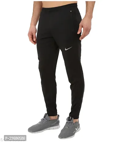 Black sports trackpant for men.-thumb0