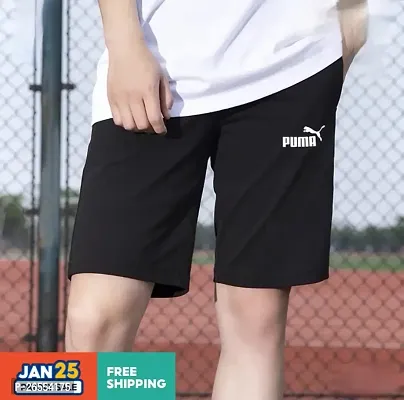 Black Puma Shorts For Men-thumb0