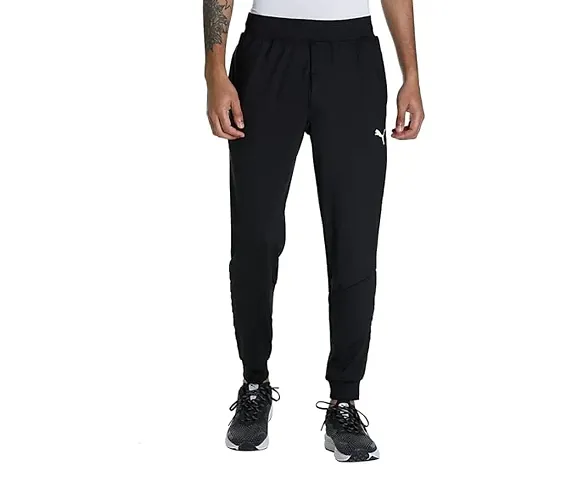 Classic Polyester Solid Track Pants for Men