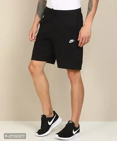 black  polyester shorts for men