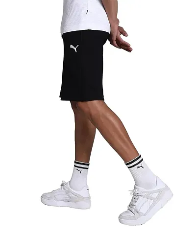 Classic Polyester Solid Shorts for Men