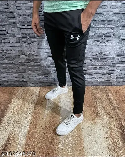 Trendy Polyester Regular Track Pants For Men 