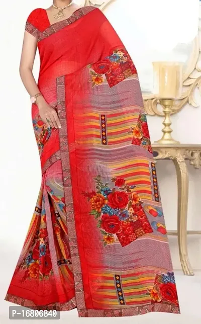 Fancy Chiffon Saree with Blouse Piece for Women