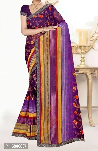 Fancy Chiffon Saree with Blouse Piece for Women