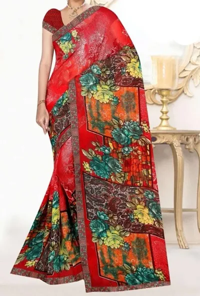 Fancy Chiffon Saree with Blouse Piece for Women