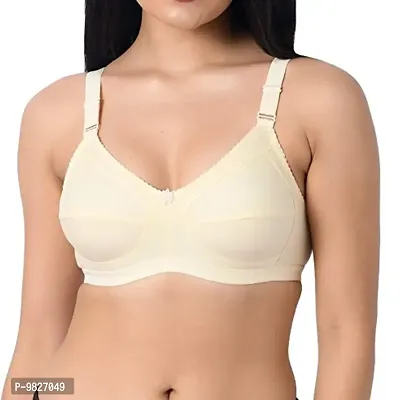 INNER TOUCH Women's Broad Strap Bra(Combo Pack of 3) (B, Skin,Black,Magenta, 44B)-thumb2