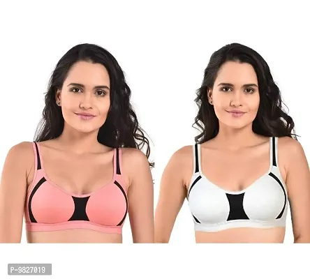 INNER TOUCH Women's Non-Padded Sports Bra(Combo Pack of 2)