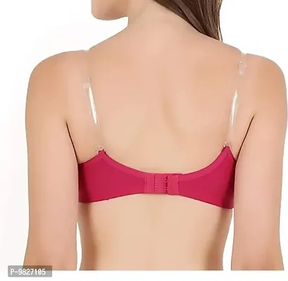  Bewild Full Coverage Padded Backless Transparent Strap Bra For  Women