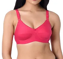 INNER TOUCH Women's Cotton Non-Padded Wire Free Everyday Broad Strap Bra (Combo of 3)-thumb3