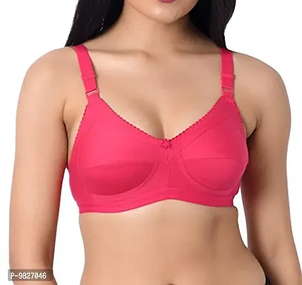 INNER TOUCH Women's Cotton Non-Padded Wire Free Everyday Broad Strap Bra (Combo of 3)-thumb4