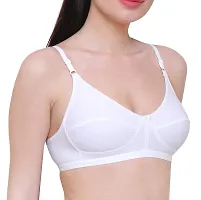 INNER TOUCH Women Cotton Blend & Cotton Non Padded Non-Wired Regular Bra (INT-1048-38B_White_38 B)-thumb1