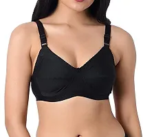 INNER TOUCH Women's Broad Strap Bra(Combo Pack of 3) (B, Skin,Pink,Black, 34B)-thumb3