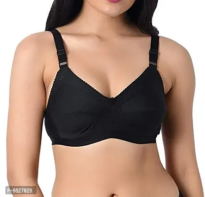 INNER TOUCH Women's Broad Strap Bra(Combo Pack of 3) (B, Skin,Pink,Black, 34B)-thumb4